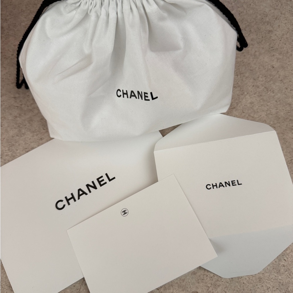 Chanel White Gift or Dust Bag and Cards